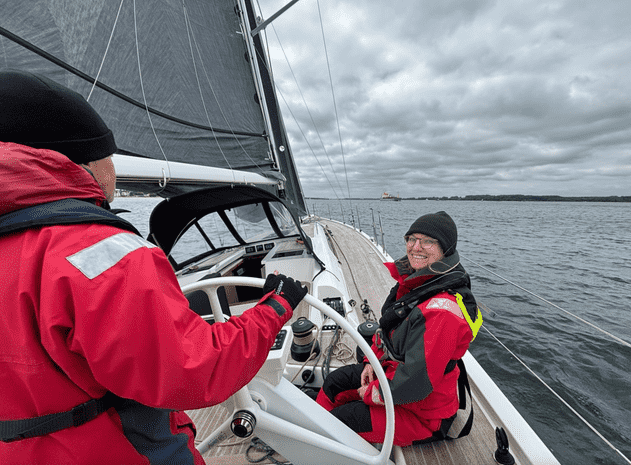 Yacht training on a sailing yacht